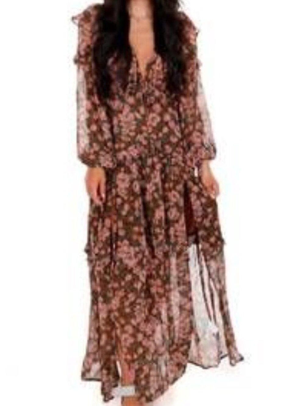 BuddyLove Pia Long Sleeve Maxi Dress in Lost Lovers